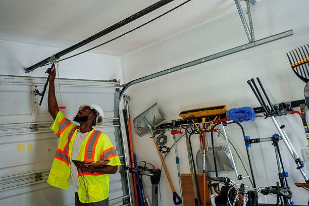 Professional Garage Door Panel Replacement technician working in Lonsdale, MN